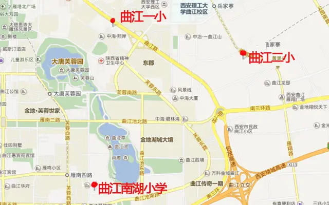 曲江一小:西安市曲江第一小学是西安市曲江新区管委会2011年投资兴建