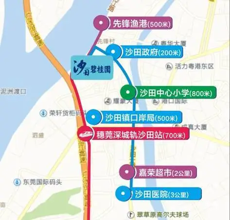 沙田碧桂园,深圳上班,城轨通勤 沙田碧桂园,礼献深莞一座舒适人居的