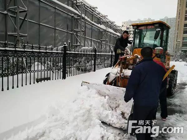 【兴合物业看不见的服务 】迎风扫冰除雪，愿您出行平安
