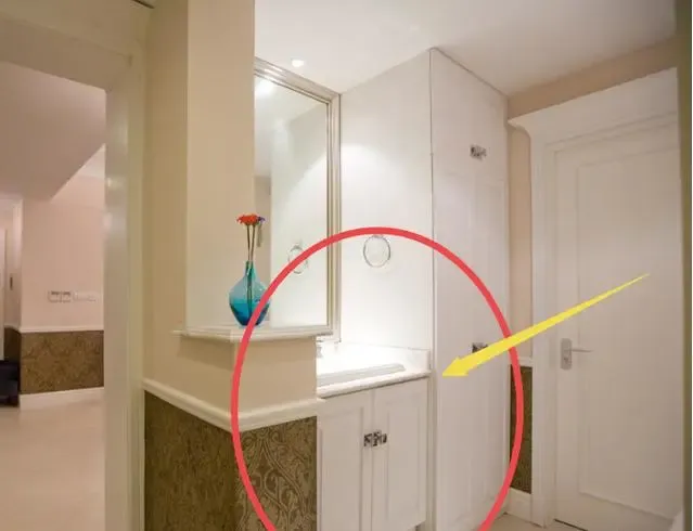 家发现玄关处发生了大变化——玄关处不仅仅有鞋柜,还多了一个洗手池