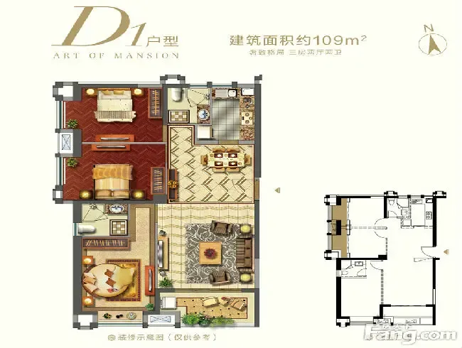one57户型种类比较多,从一居室的soho到六居室的大平层都有,其中soho